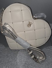 Victoria  s Secret Cream Faux Leather Heart Crossbody BAG NEW/UNUSED/WITH TAGS