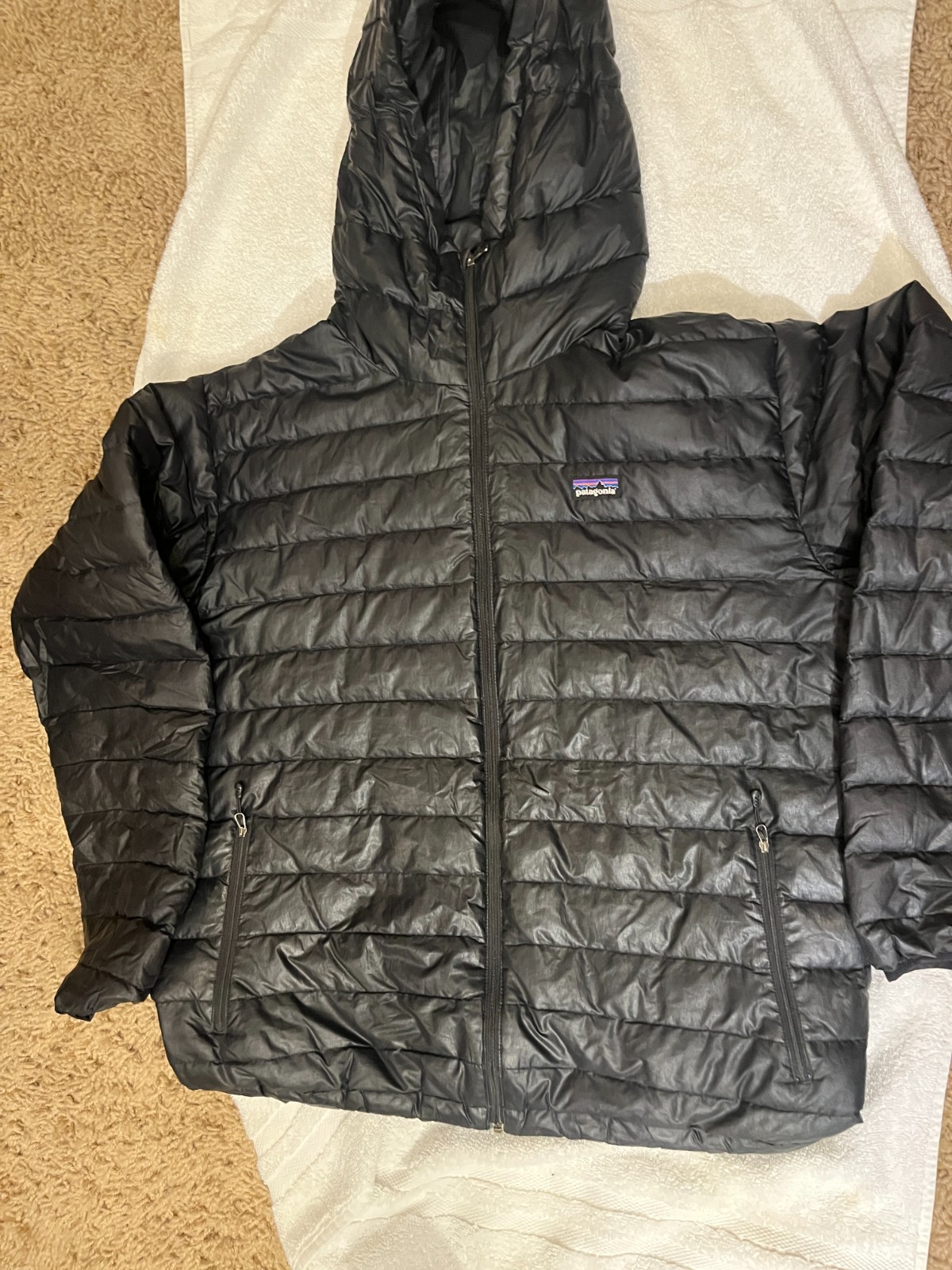 Chaqueta con capucha Patagonia Nano Puff para hombre - negra - talla grande - buen estado