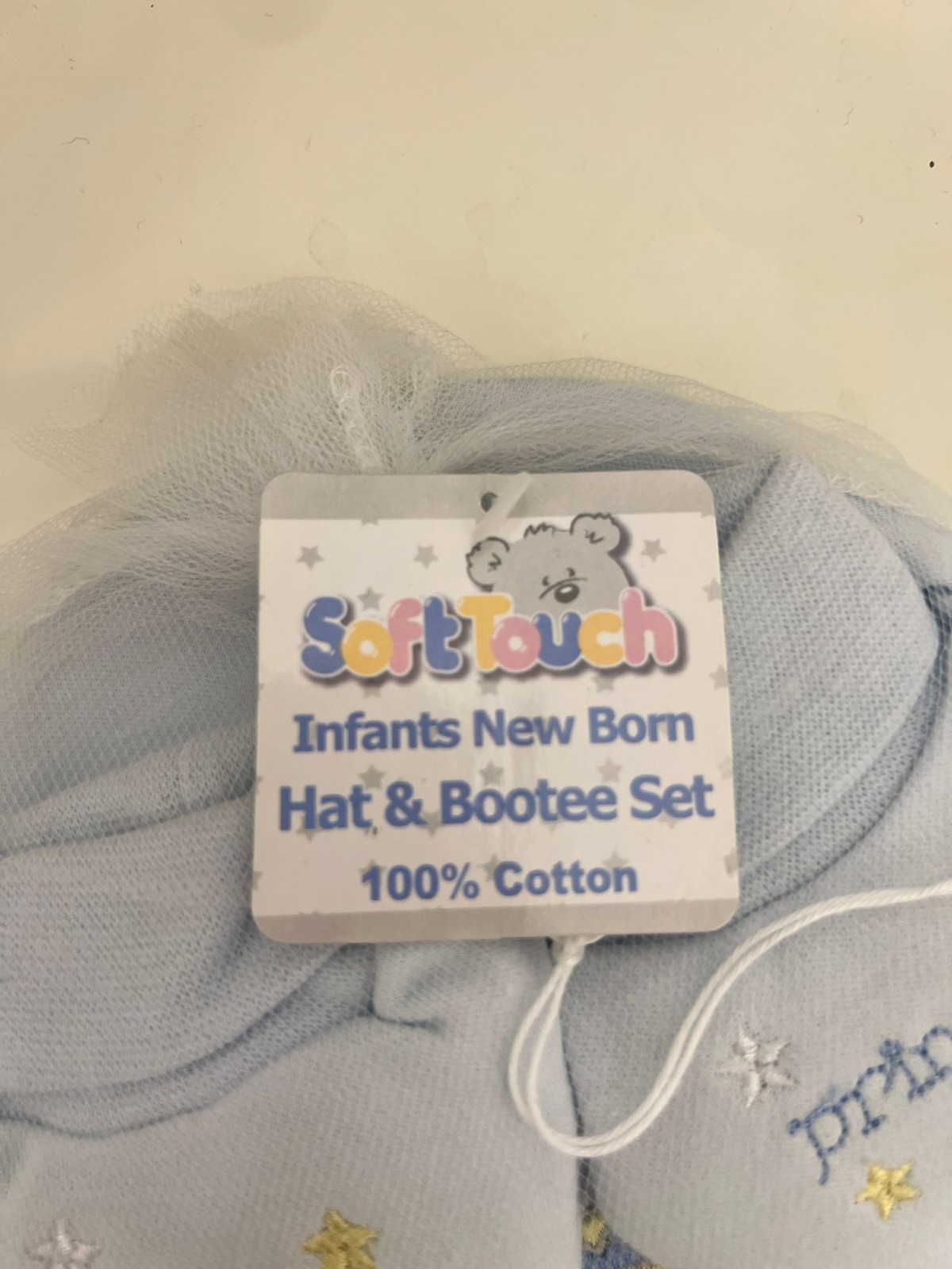 Hat and bootee set Size / Baby born or 0Brand : soft touch New with tags image 2