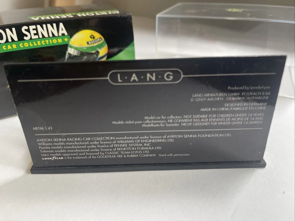 Coche Ayrton Senna Minichamps Lotus 99T Honda Turbo modelo F1 1987 Ed43 #15 1:43rd Foto 4 de 4