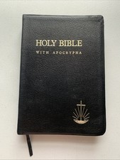 RARE King James Version HOLY BIBLE w/ Apocrypha 1972 Thomas Nelson Black Leather