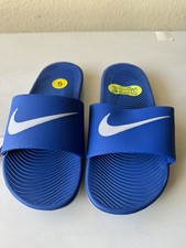 NEW Nike Kawa Kids Boys Girls Slide Sandals Kids Blue 819352-400 Size 5Y