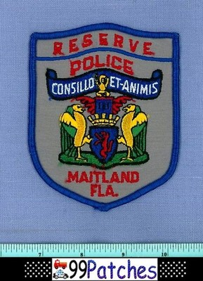 MAITLAND RESERVE (Old Vintage) FLORIDA Police Patch AUXILIARY CHEESECLOTH 7L