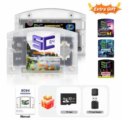 Summer Cart 64 - Tra White, 32GB TF Card, Preloaded/Plug & Play, USA SELLER!!