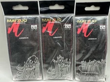 3 Packages ~ Matzuo America 150 Total Limerick Fishing Hooks 2/0, 3/0 & 4/0