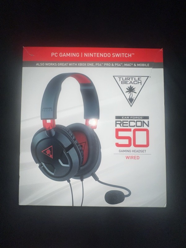 Turtle Beach Recon 50x Gaming Headset Red/Black Tested Works (Read Description)