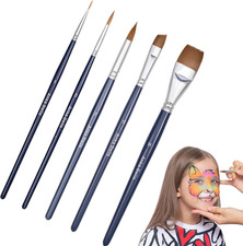 Professional Face Paint Brushes Set,5Pcs Artist Face Paint Brushes for Drawing L