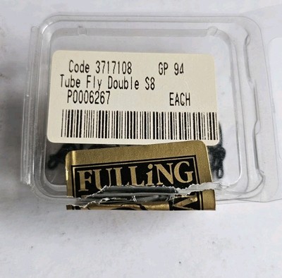 FULLING MILL TUBE FLY DOUBLE HOOK - LACHSFLIEGENFISCHEN GRÖSSE 8 HAKEN. 23 INSGESAMT