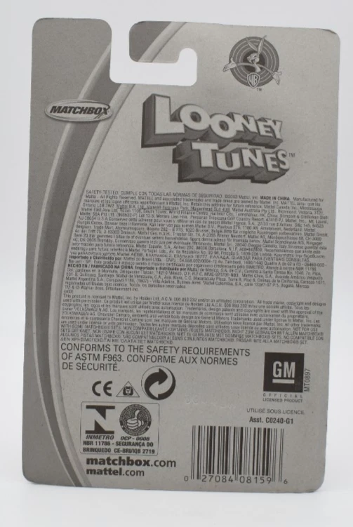 Matchbox Superfast Looney Tunes Chevy Chevrolet Camaro SS green. Blister Card - Image 2 of 2