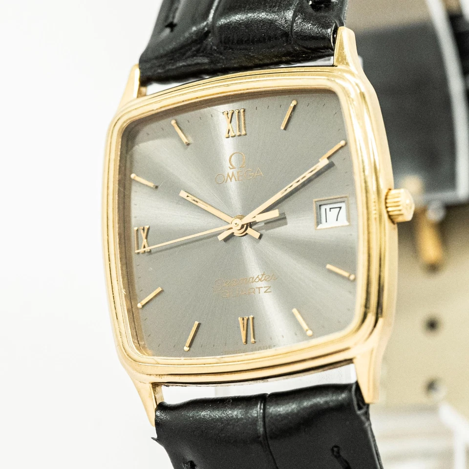 Sin Tarifas *Vintage 1984* OMEGA Seamaster Cal.1430 Qz Oro x Gris Romano 29mm Hombres Foto 3 de 4