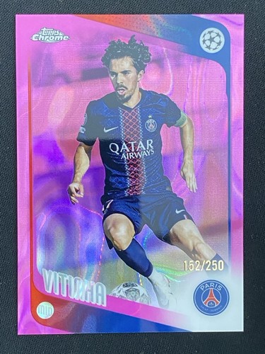Vitinha 2025-26 Topps Chrome UCC Pink Lava Refractor Base /250 #46