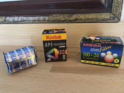 Vintage Filme Set- Kodak APS -  Mega Color 35mm ORWO Rollfilm (120) - OVP- 3x