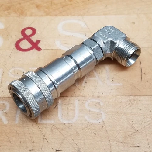 Parker SH2-62-BSPP Hydraulic Quick Connect Coupling, 1/4-18 Thread Size, SS