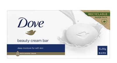 Dove Original Beauty Cream Soap Bar, 6 x 90g