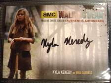WALKING DEAD SEASON 4 KYLA KENEDY AUTOGRAPH CARD SILVER FOIL KK2