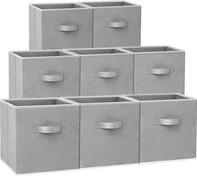 Storage Cubes - 11 Inch Heavy Duty Fabric Closet Bins for Shelves, Cube Organize
