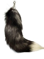 Fluffy Real Fox Fur Tail Keychain Tassel Bag Cosplay Toy Handbag Accessory Hook