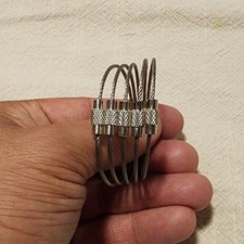 5x Stainless Steel Wire Keychain Ring Cable Clasp Key Luggage Tags Loop 2mm