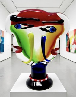 Murano Glass GIANT 4.5kg Abstract Faces Sculpture Picasso Tribute