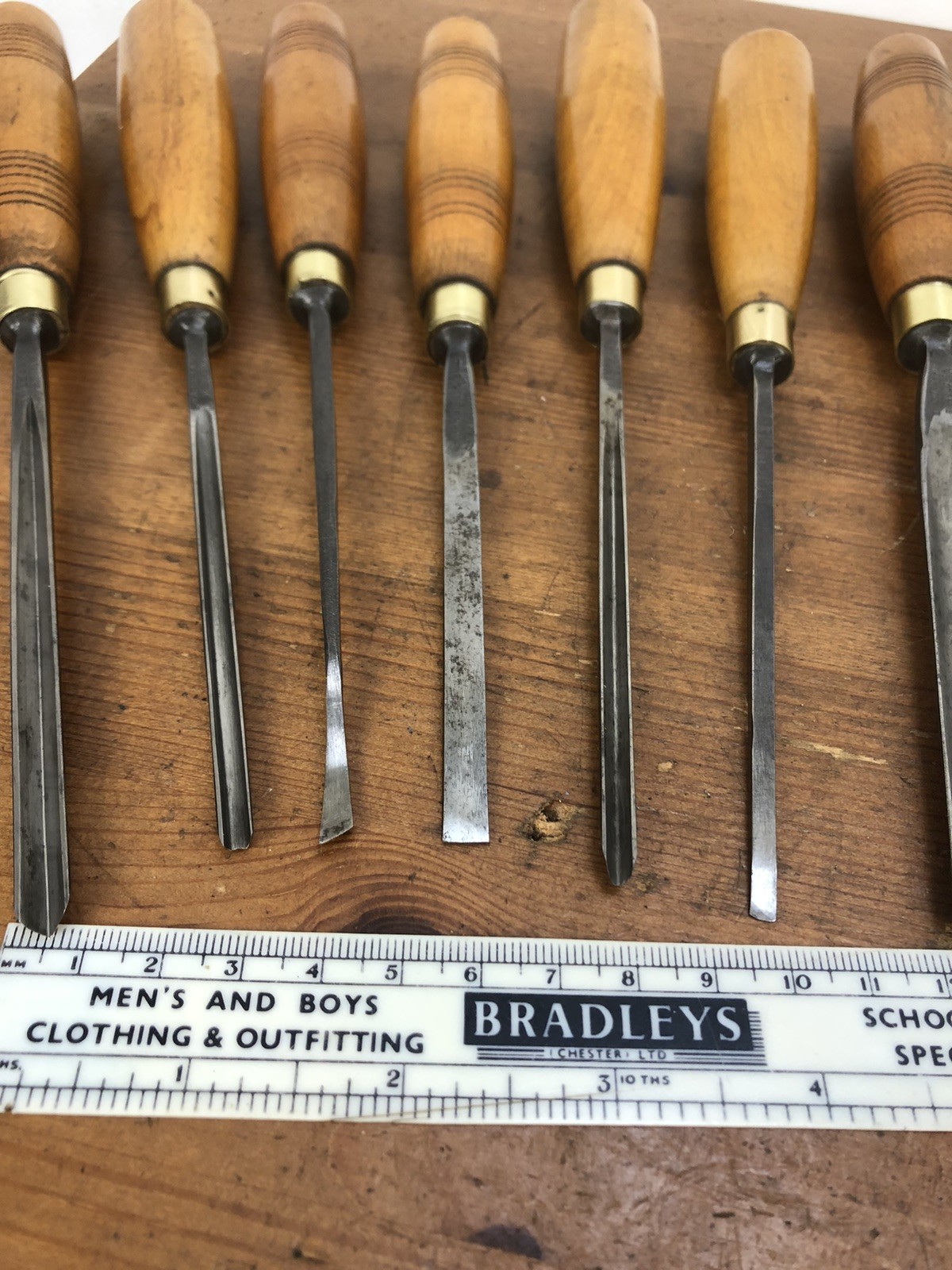 12 Carving Chisels 10 Addis + 2 Other 