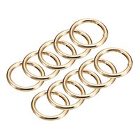 Runde O-Ringe Mit Feder, 10 StüCk, 1,5 Zoll Od Schnappschnallen-Clips, Hellgold