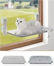 AirsFish Cordless Cat Window Hammock, 22"x14" Foldable Cat Window Hammock 360 Vi