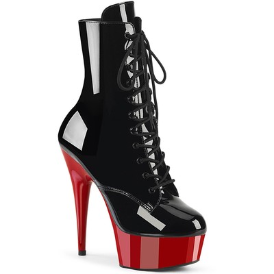 Pleaser 6'' Heel 1'' Pf Lace-Up Front Ankle Boots Adult Women Shoes Delight/1020