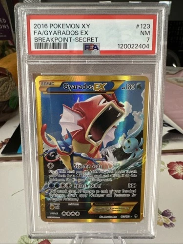 PSA 7 Pokemon XY FA/Gyarados EX Breakpoint Secret Rare #123 2016