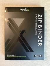 🔥 Vault X Black 9 Pocket Exo Tec Zip Binder - NEW Sealed In Box