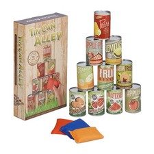 Dosenwerfen Dosenwurfspiel Büchsenwurfspiel Wurfspiel für Kinder bunt 10 Dosen