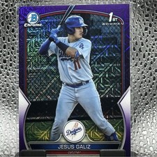 Topps 2023 Bowman Chrome/299. Purple Mojo Refractor Jesus Galiz Dodgers #BCP-187