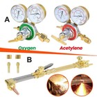 Hd Oxygen & Acetylene Welding Cutting Outfit Torch or Gas Welder w/ Regulators