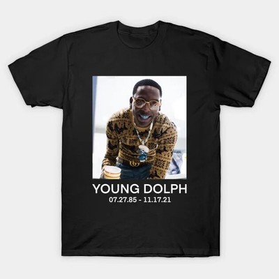 NEW Young Dolph Black Cotton All size S-345XL T-Shirt Gift Friends