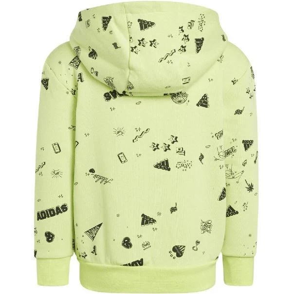 Tuta Bimba Adidas LK Bluv Q3 TS IA1571 Verde - Immagine 3 di 3