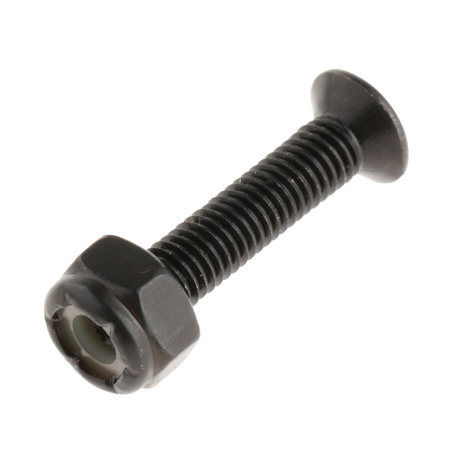 2X 8x Replacement Longboard Skateboard Wheel Hardware Screws 25mm Black