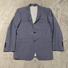 Brooks Brothers Blazer Mens 38R Blue Striped Jacket 2 Button Explorer Regent Fit