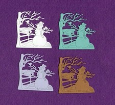 SNOWMAN 7 die cuts scrapbook cards