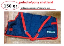 Coperta puledro pony invernale piumone imbottita 150 gr Umbria blu box scuderia 