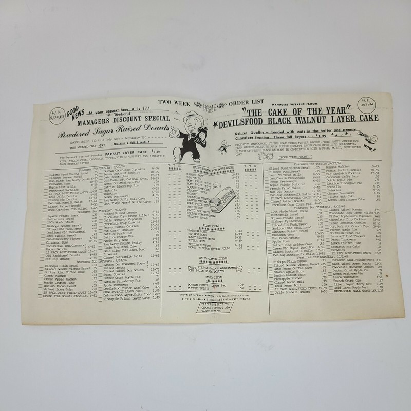 Vintage 1966 Grocery Store Sales Brochure Good News Home Pride 2 Week Order List
