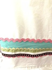 Pottery Barn Kids CRIB Bed Skirt 100 Cotton 28 X 52 X 16 white pink blue green
