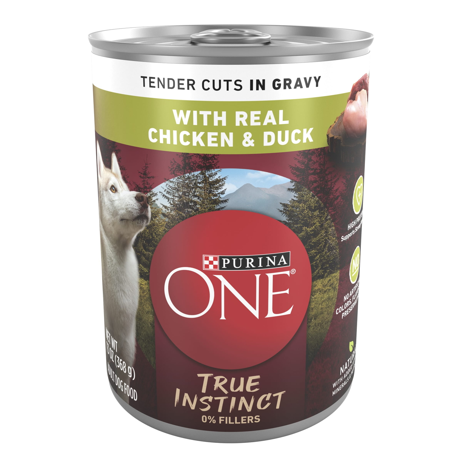 (6 pack) Dog Food, High Protein Soft Chicken & Duck, 13 oz c