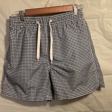 Kanu Surf Men's Swim Trunks Blue Checkered Size Medium Inside pocket Worn once