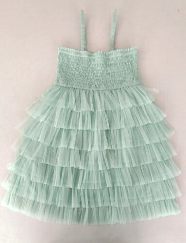 Mint Tulle Birthday Dress. Flower Girl Dress. Easter Dress. Pageant Dress. 7/8