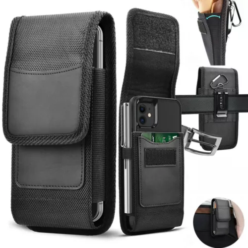 For TCL 10 Pro Smartphone Belt Clip Phone Pouch Case Card Holder