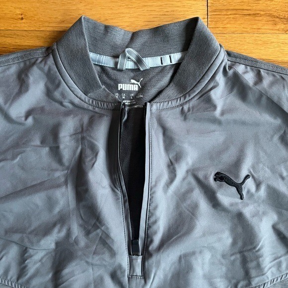 PUMA Half Zip Gray Performance Pullover M - image 2