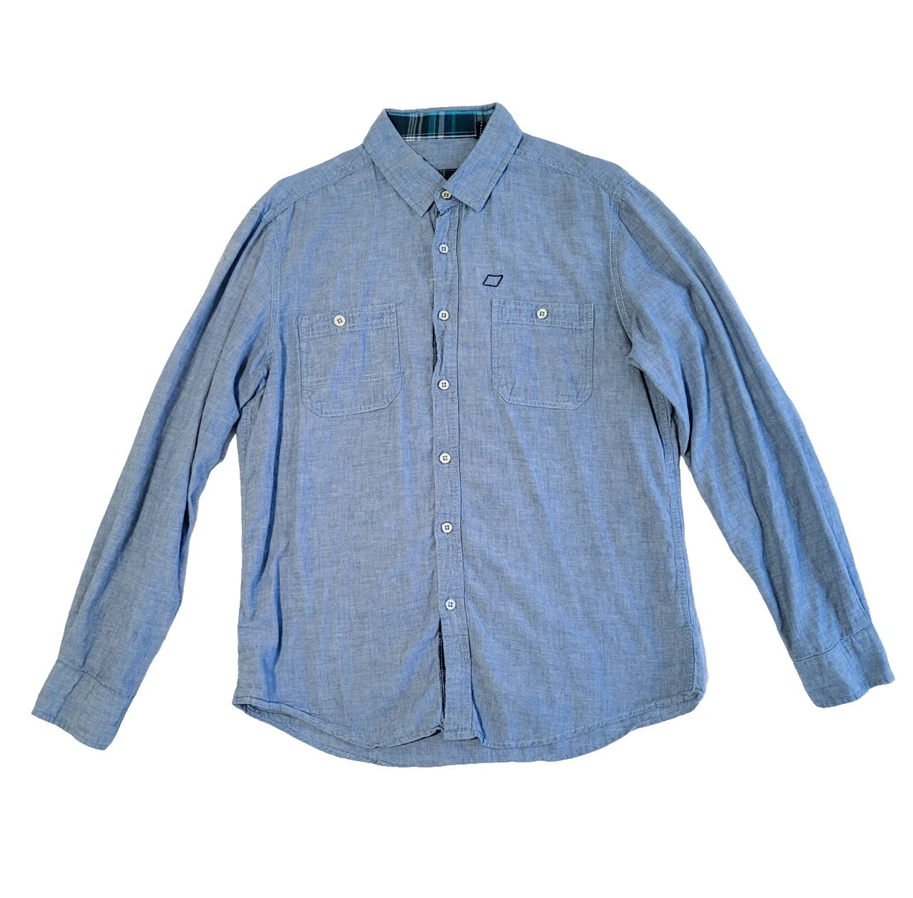 Botón Casual sólido Point Zero-Down Shirts for Men