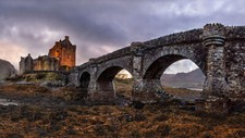 Landscape architecture castle medieval scotland eilean Custom Gaming Mat Desk