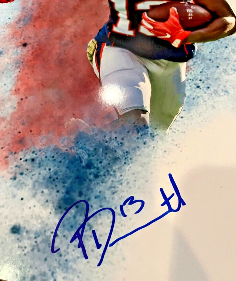 Foto 8x10 firmada por Phillip Dorsett autografiada de los New England Patriots JSA Foto 2 de 4