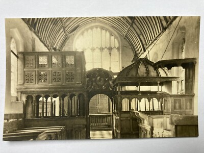 Rycote Kapelle Innenraum Oxfordshire Echt Foto Vintage Postkarte P29