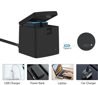 Battery Charger For GoPro Hero 10 Black 3-Channel